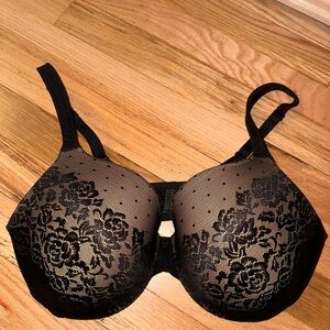 Soma Black Floral Lace Full Coverage Bra